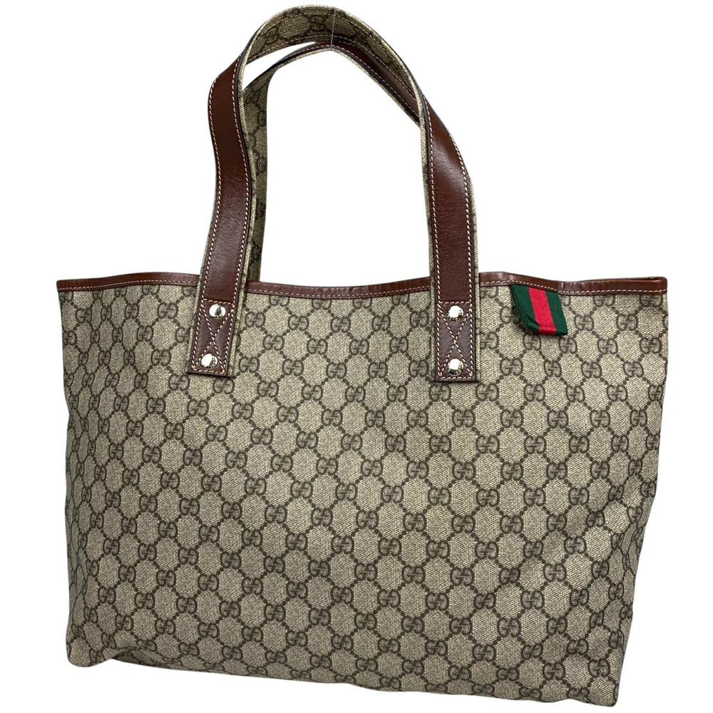 Gucci GG tote bag Sherry web shoulder canvas beige brown